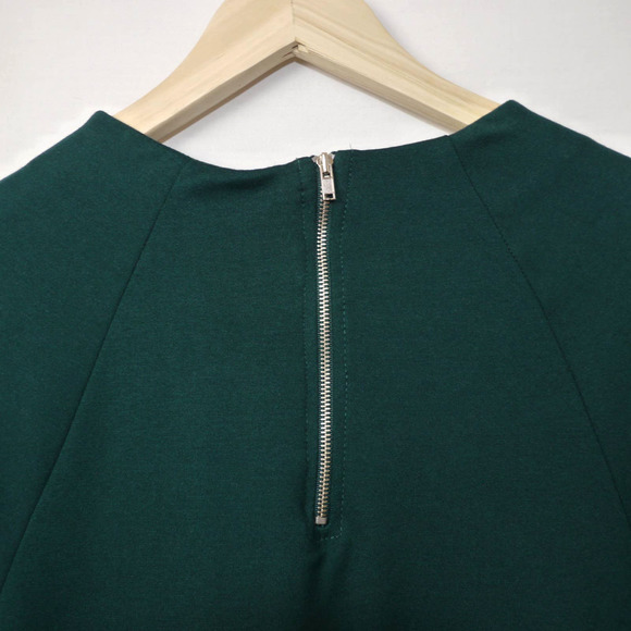 W5 Boat Neck Green 3/4 Sleeve Blouse Size L - Picture 5 of 7